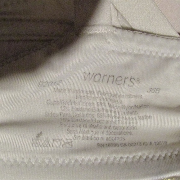 Warner's size 36B white lace trim bra style 92012 - Picture 5 of 8